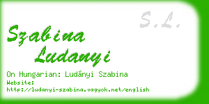szabina ludanyi business card
